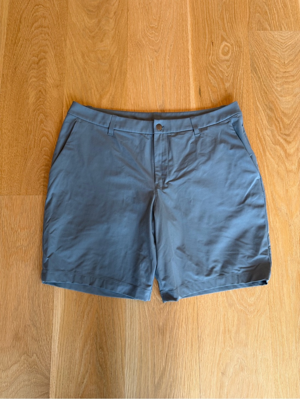 Lulu Lemon ABC Classic-Fit Warpstreme 9” Shorts Light Blue 36